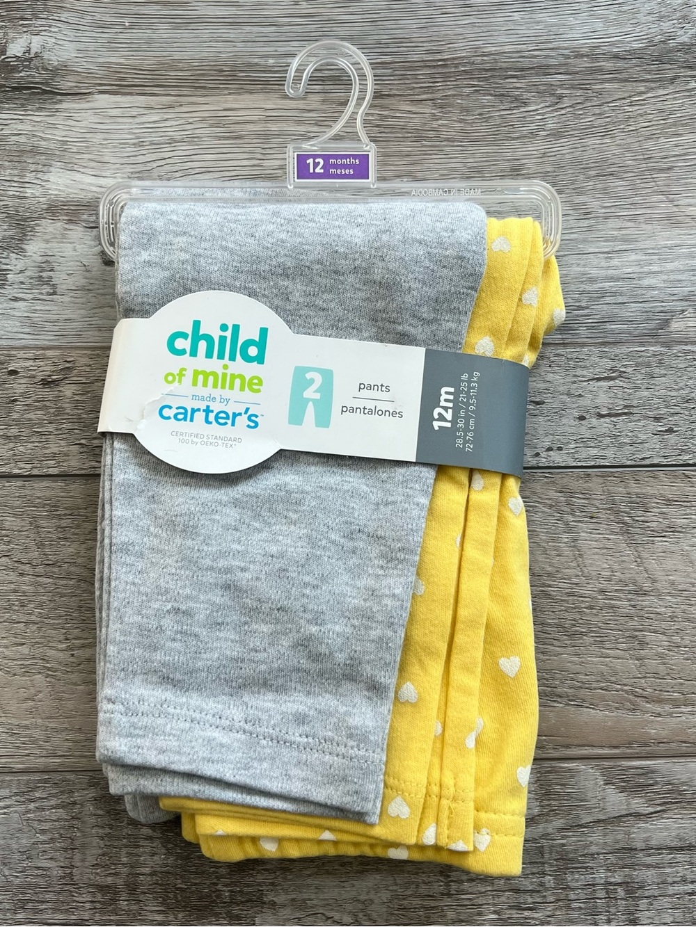 NWT Carter’s Baby Leggings 2 Pack Size 12 Months